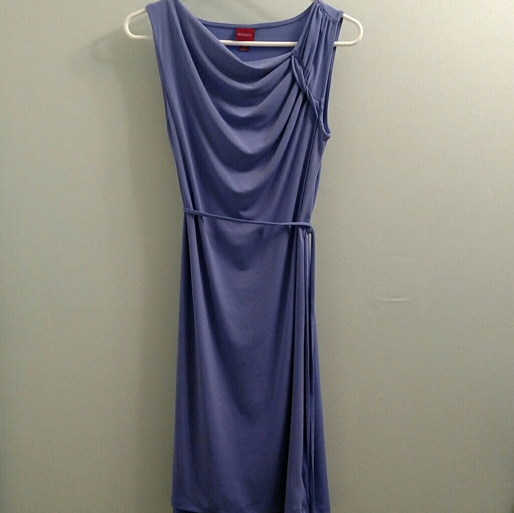 Lavender Cowl Neck Sleeveless Dress